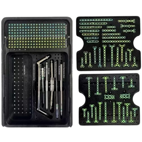 Small bone fragment compression plate - BI-001634 - Bisons International - locking / titanium