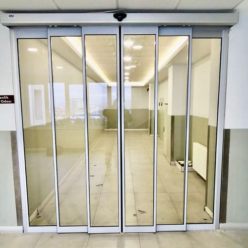 Protection door - iCat® A110 T2-T4 - RSA Door Systems - hospital / telescopic / aluminum