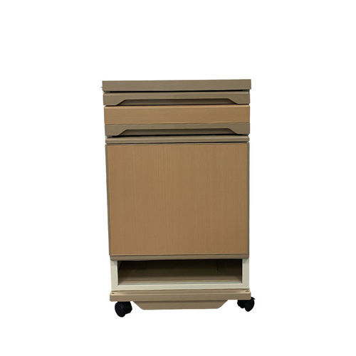 Bedside table with drawers - YK-P003 - Topmost Medical Technology Co.,Ltd - with integrated over-bed table / on casters / locking