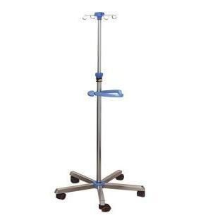 IV pole on casters - YK-S048 - Topmost Medical Technology Co.,Ltd - 4-hook / height-adjustable