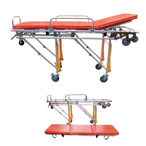 Ambulance stretcher - YK-TS039 - Topmost Medical Technology Co.,Ltd - folding / with adjustable backrest / aluminum