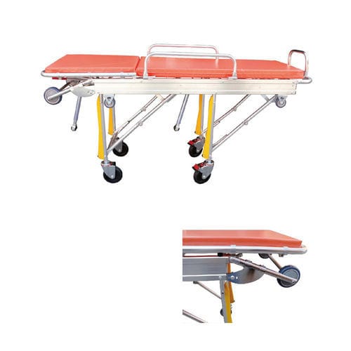 Transport stretcher - YK-TS042 - Topmost Medical Technology Co.,Ltd - for ambulances / with adjustable backrest / folding