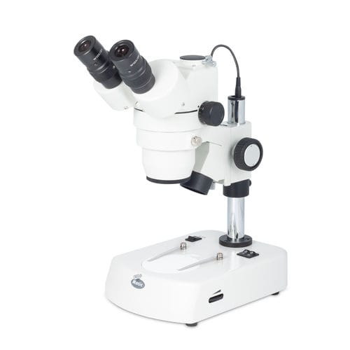 Optical stereo microscope - SMZ-143-N2LED - Motic Europe - laboratory / for research / upright