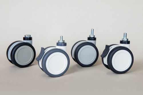 Wheel with brake - KT(SD)-100(PU) - K.Y.C Caster - polyurethane / swiveling