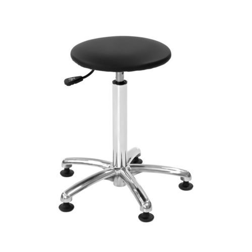 Height-adjustable stool - T-P - MDT - pneumatic / silver-colored