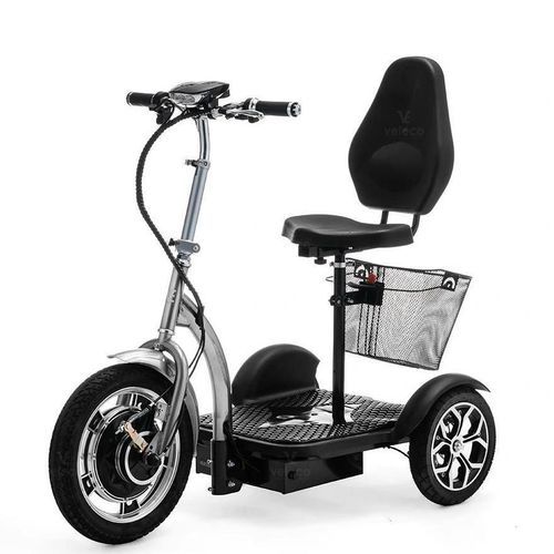 Electric mobility scooter - 16-BLA - Veleco - 3-wheel / folding / with basket
