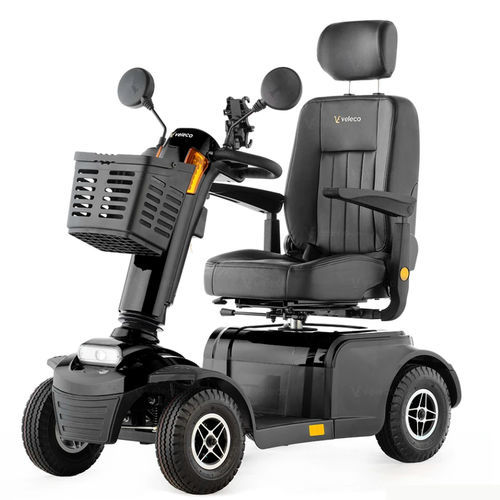 Electric mobility scooter - LOO-BLA - Veleco - 4-wheel / folding / with basket