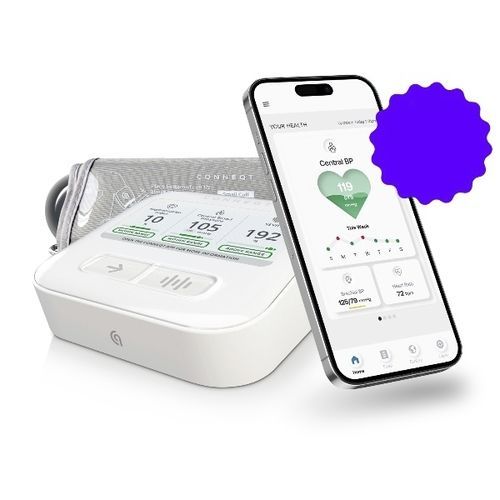 Cuff-mounted blood pressure monitor - CONNEQT Pulse - CONNEQT Health - automatic / oscillometric / iOS