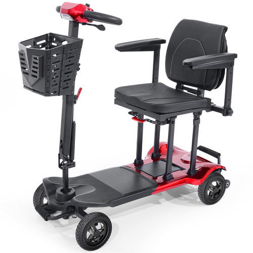 Electric mobility scooter - ES41R - Topmate - 4-wheel / folding / with basket