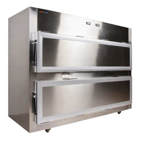 Body tray refrigerated mortuary cabinet - MOR-01 - Labotemp Systems - 2-body / front-loading / 2-door