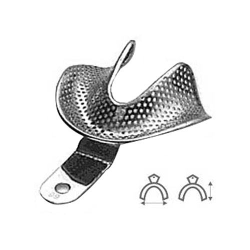 Lower dental impression tray - IT-5301 - Well Grow International - perforated