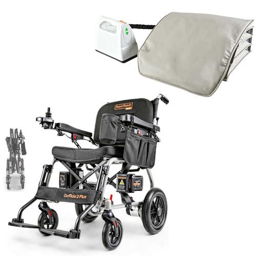 Electric wheelchair - GoRide 2 Plus - SuperHandy - outdoor / indoor / folding