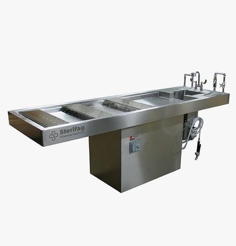 Forensic autopsy table - SF-AUTOPSYTABLEFA-009 - STERIFAG - mortuary washing / height-adjustable / manual