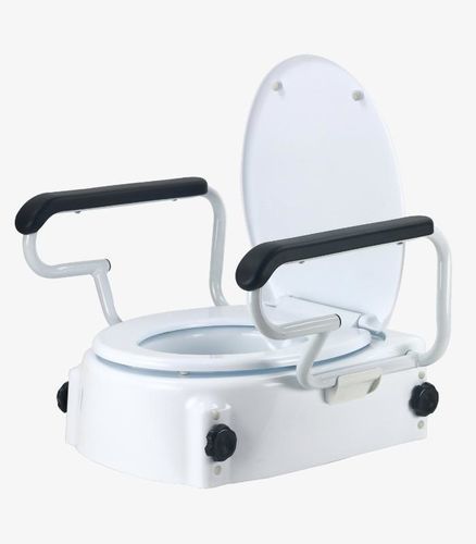 Raised toilet seat with armrests - BA30 - Stela Mobility - height-adjustable / bariatric / handicapped