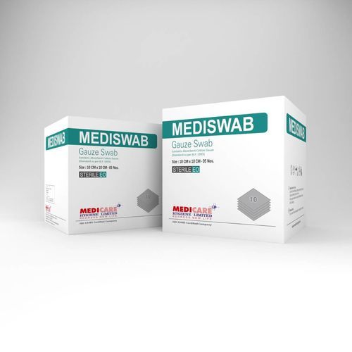 Cotton gauze swab - Mediswab - Medicare Hygiene Ltd., - sterile / hypoallergenic / absorbant