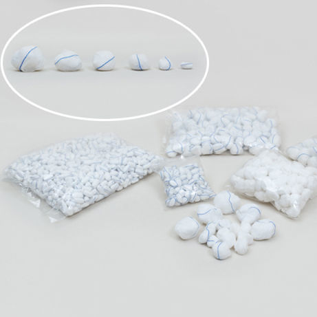 Cotton gauze balls - 12121 series - Mediteks A.Ş. - hypoallergenic / absorbant