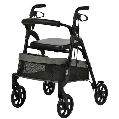 4-wheel rollator - 2122 - WALKING STICKS INT. S.L. - for seniors / aluminium frame / with seat