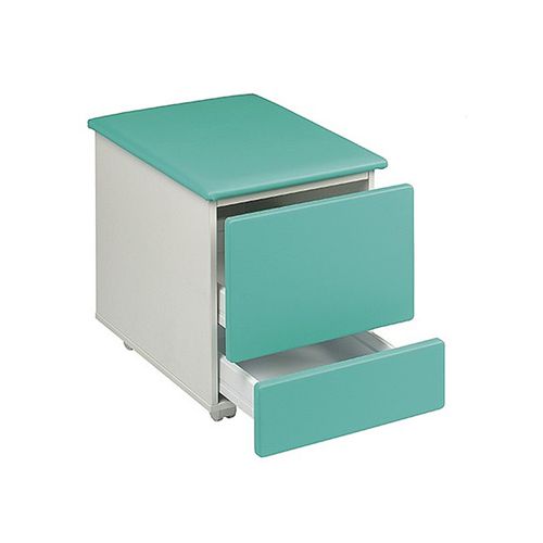 Hospital cabinet - UF 580 series - AGA Sanitätsartikel - mobile / green / 2-drawer
