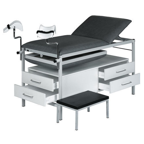 Adult examination table - BOZ-1070 series - AGA Sanitätsartikel - fixed-height / with adjustable backrest / with storage unit