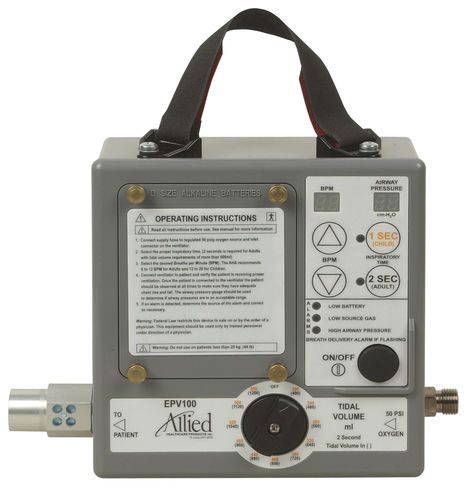 Emergency ventilator - EPV100  - Allied Healthcare Products - portable