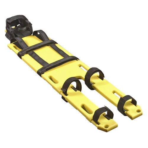 Plastic backboard stretcher - LSP MILLER  - Allied Healthcare Products - with head immobilizer