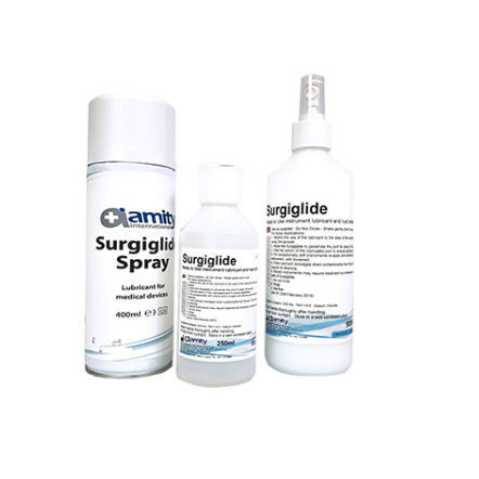 Surgical instrument disinfectant - SURGIGLIDE - Amity International - liquid / 500 mL / 250 mL