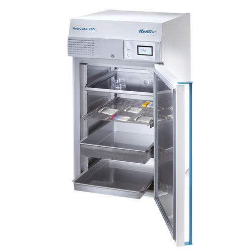 Forced convection laboratory incubator - HettCube 400  - Andreas HETTICH GmbH & Co.KG - for cell cultures / floor-standing / 1-door