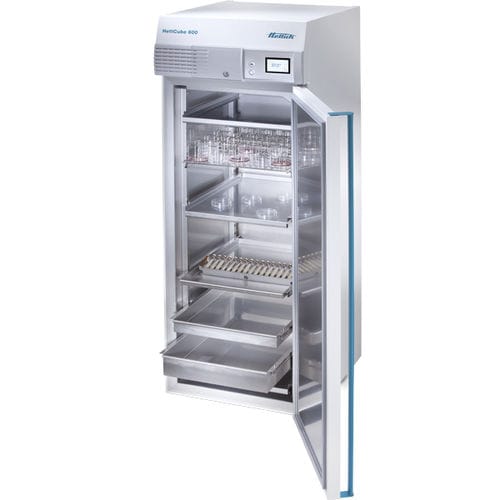 Forced convection laboratory incubator - HettCube 600 - Andreas HETTICH GmbH & Co.KG - for cell cultures / floor-standing / 1-door