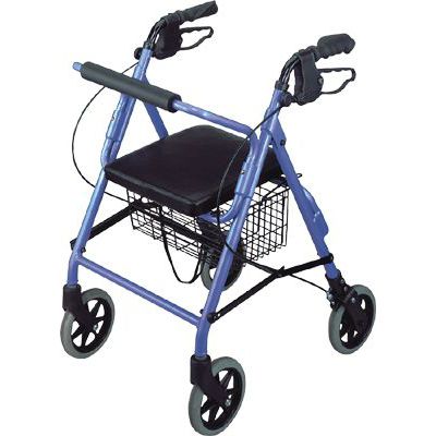 4-wheel rollator - APC-37088 - Apex Health Care - with armrests / with basket / with seat