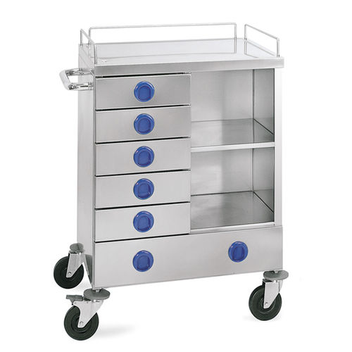Medical trolley - AT-OS   - transport / dressing / stainless steel