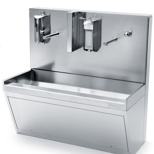3-station surgical sink - AT-OS - stainless steel