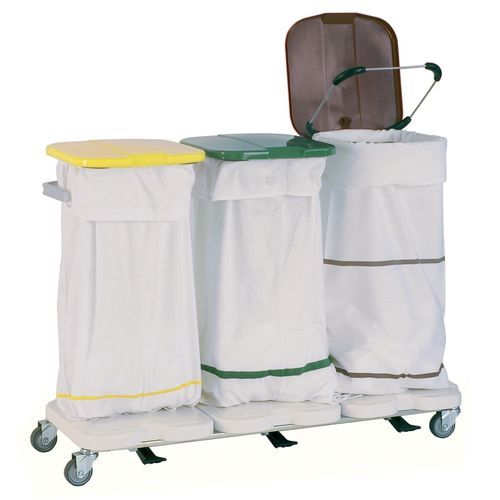 Dirty linen trolley - 3840 CR - Alvi - medical / transport / with foot pedal