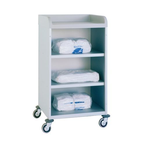 Clean linen trolley - 3950/2 CR - Alvi - medical / transport / 3-shelf