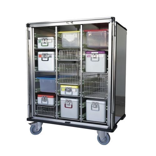 Medical trolley - 8165 CR - Alvi - for general purposes / transport / stainless steel