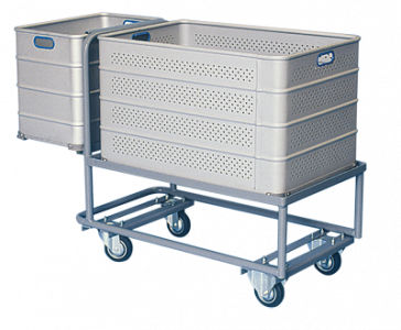 Medical linen trolley - 1275 CR - Alvi - transport / with door