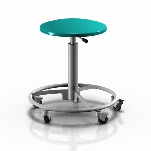 Healthcare facility stool - 2-042 - ALVO Medical - height-adjustable / pneumatic / with footrest