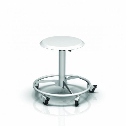 Doctor's office stool - 2-040 - ALVO Medical - pneumatic / on casters / stainless steel