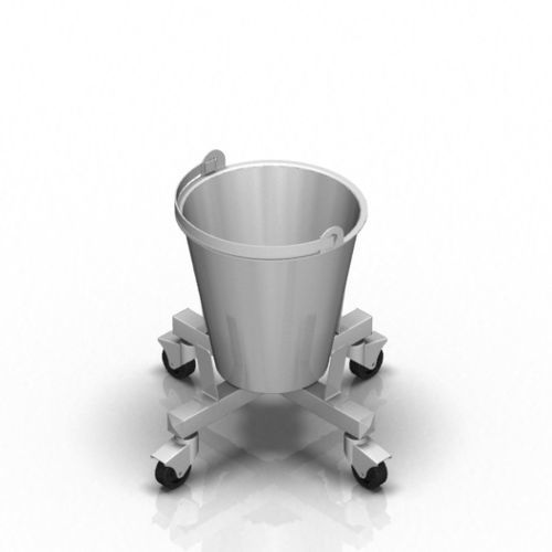 Trolley-mounted surgical basin stand - 2-036 - ALVO Medical - stainless steel
