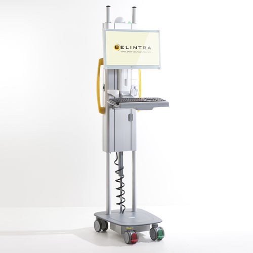 Battery-powered computer cart - Roll-IT V22 - Belintra - height-adjustable