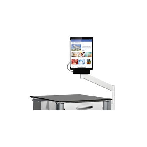 Infotainment terminal support arm - SafeHolder - ConnectedCare GmbH - bedside table