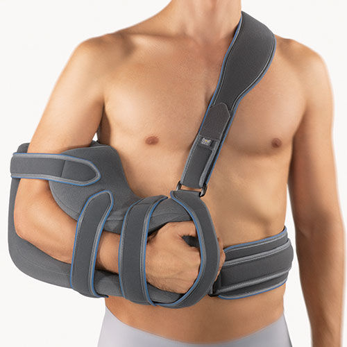 Arm sling with waist support strap - OmoFX - BORT Medical - with shoulder abduction pillow