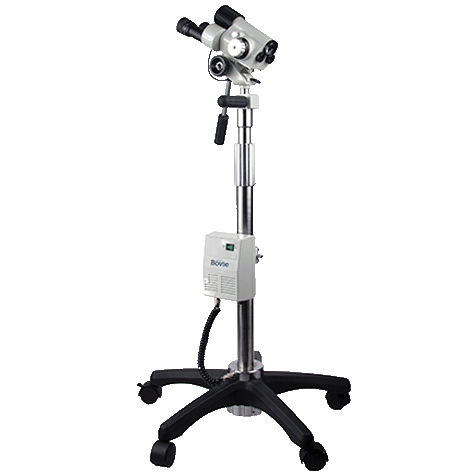 Binocular colposcope - Colpo-Master III - Bovie Medical - trolley-mounted
