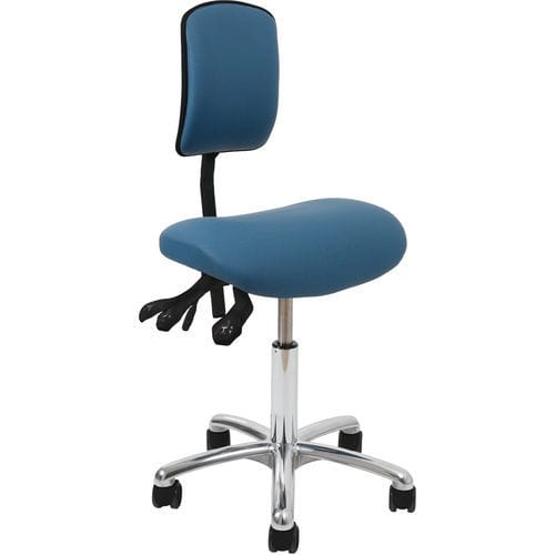 Chair on casters - 5TS/TEC/PL/SS/NB/VBLU	 - Bristol Maid Hospital Metalcraft