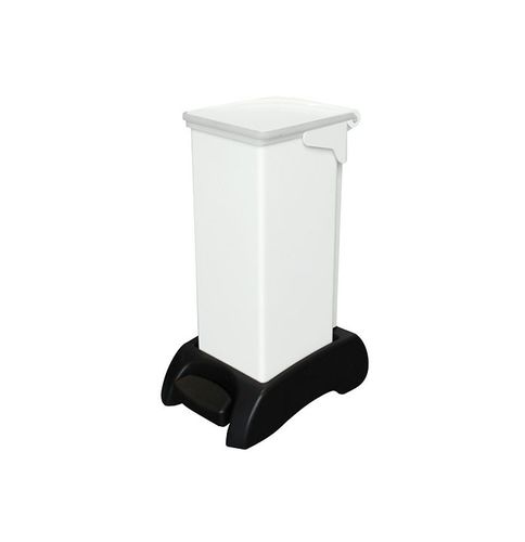 Plastic waste bin - 5FSH20WH - Bristol Maid Hospital Metalcraft - foot-operated