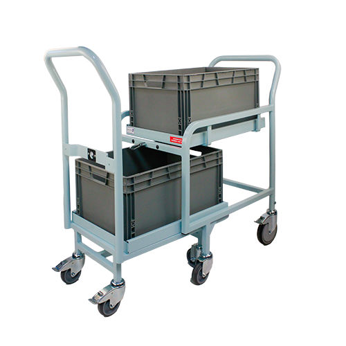 Transfer trolley - MRT/TR/2B/DUO - Bristol Maid Hospital Metalcraft - medical / for medical records / transfer