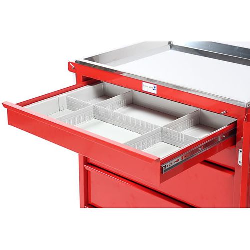 Trolley drawer divider - WT/DT - Bristol Maid Hospital Metalcraft - plastic / modular