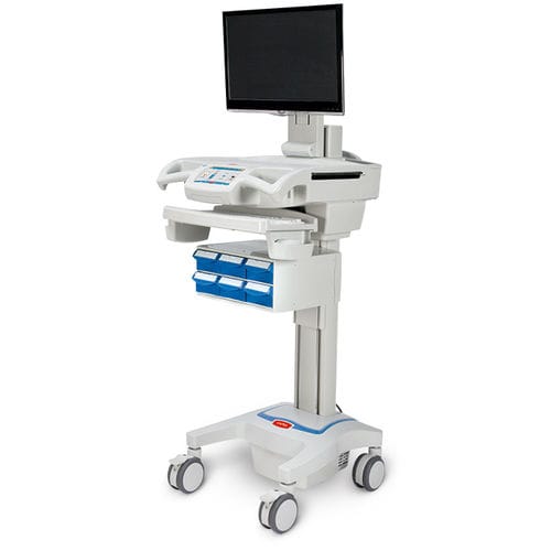 Medical computer workstation - CareLink XP Nurse - Capsa Healthcare - laptop / height-adjustable / mobile