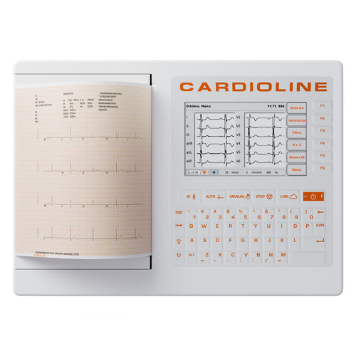 Resting electrocardiograph - ECG200+ - Cardioline - 12-channel / digital / with printer