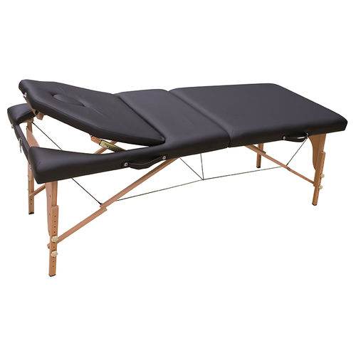 Mechanical massage table - WOOD - CARINA  - portable / with adjustable height backrest / with headrest