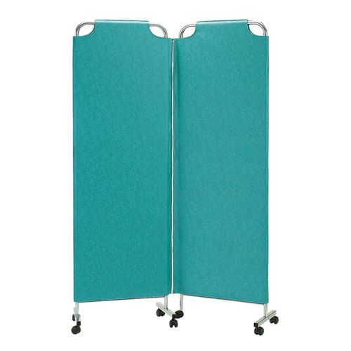 Hospital screen on casters - 118 - CARINA  - folding / 2-panel